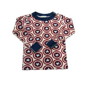Hanna Andersson Captain America LongJohn Pajama Top - Size 3 EUC